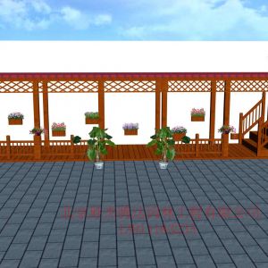 豐臺(tái)別墅花園效果圖